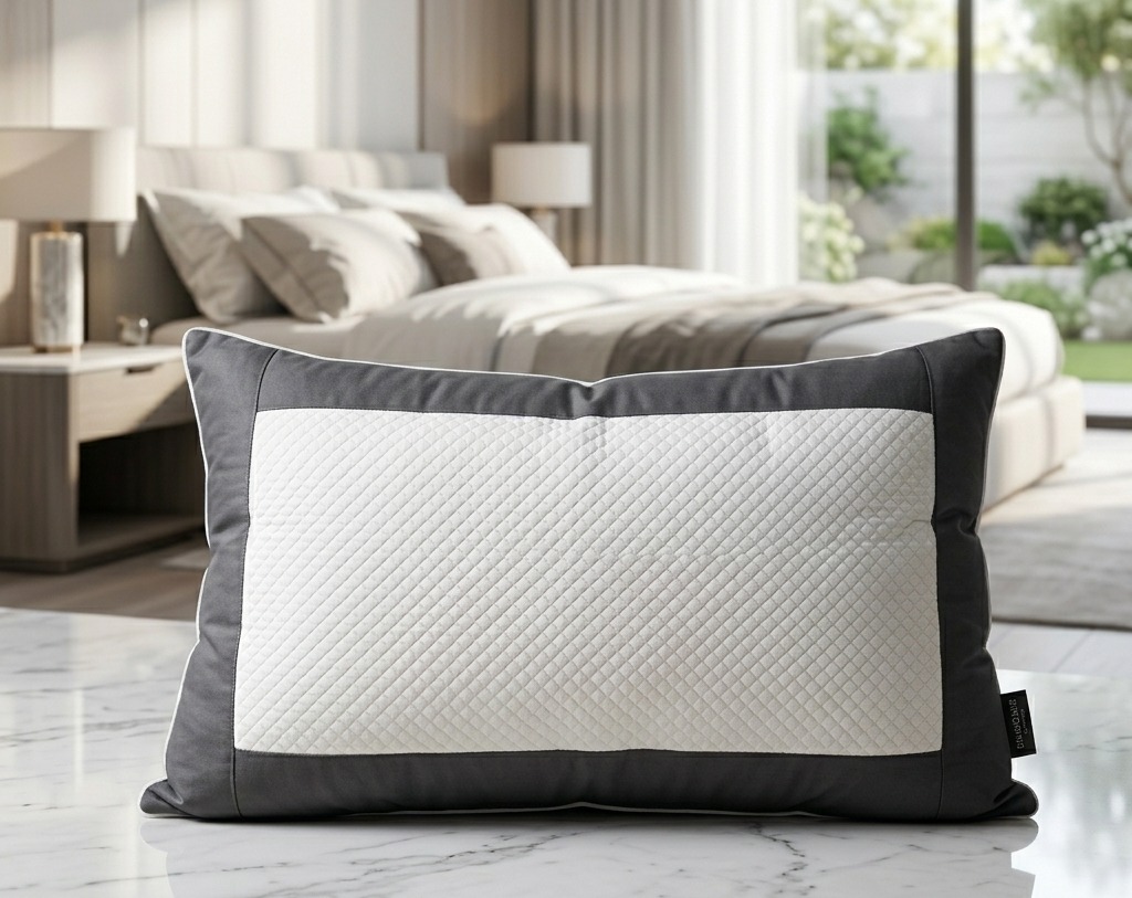 Pillow styled in bedroom